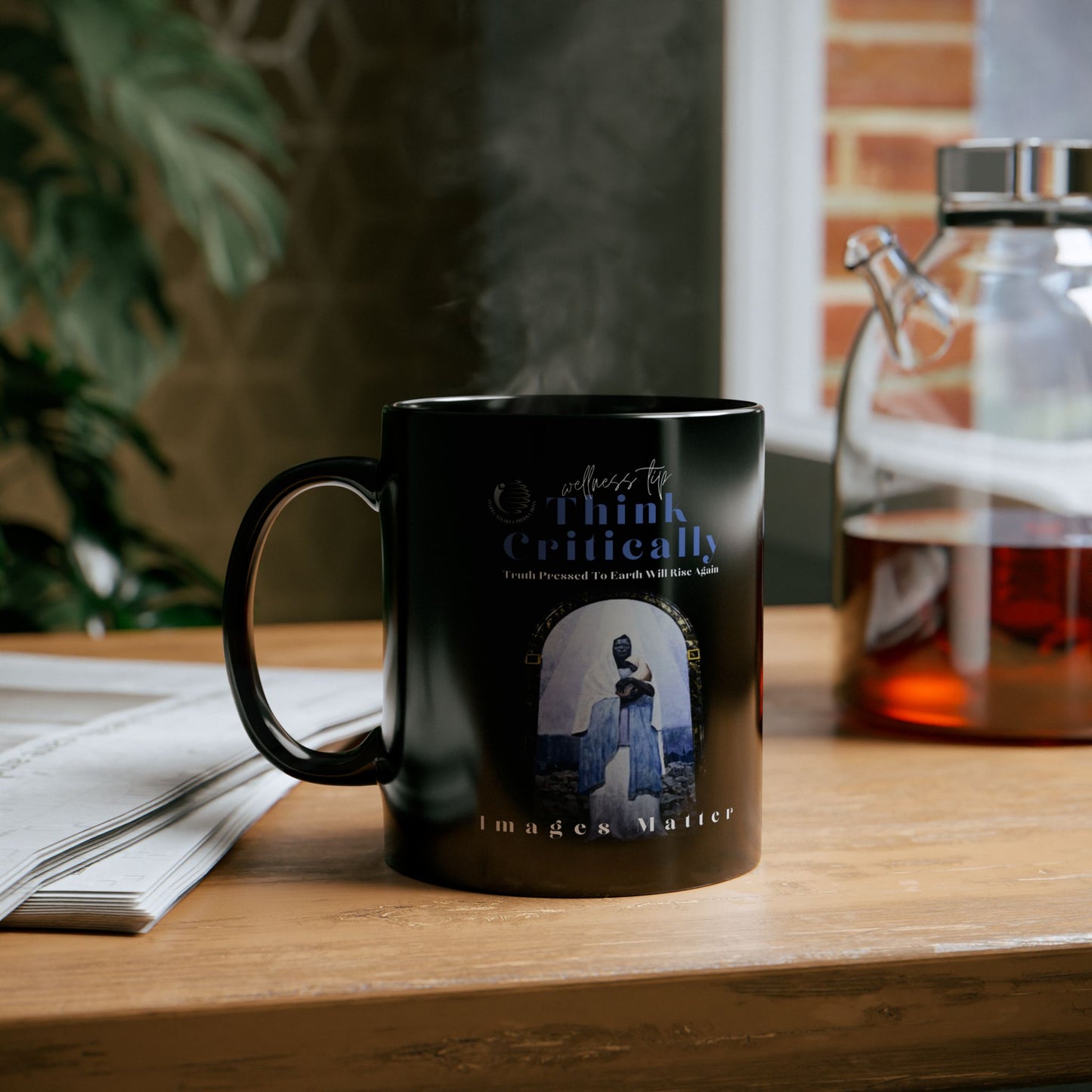 Black Inspirational Think Mug