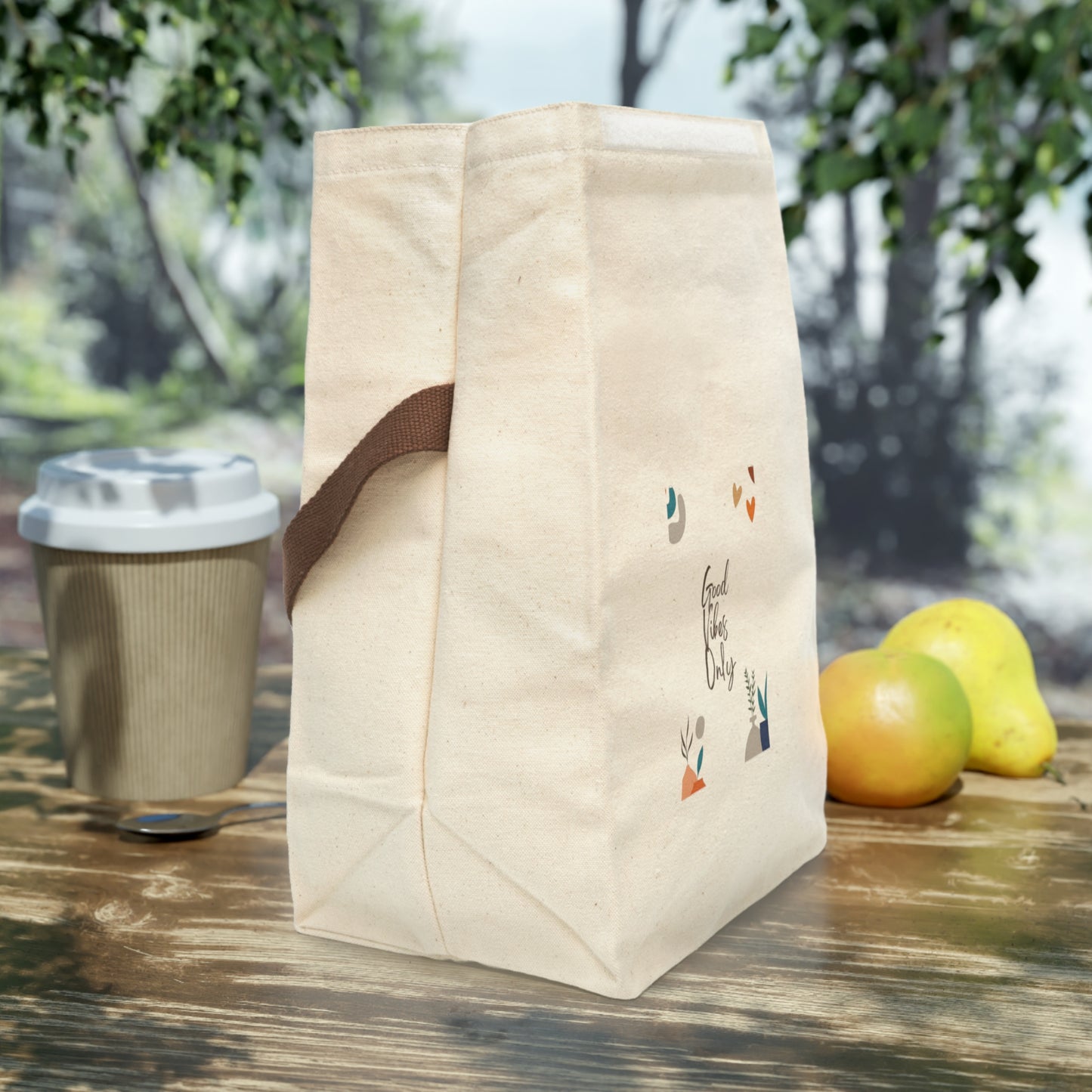 Eco-Friendly motivational Canvas Lunch Bag