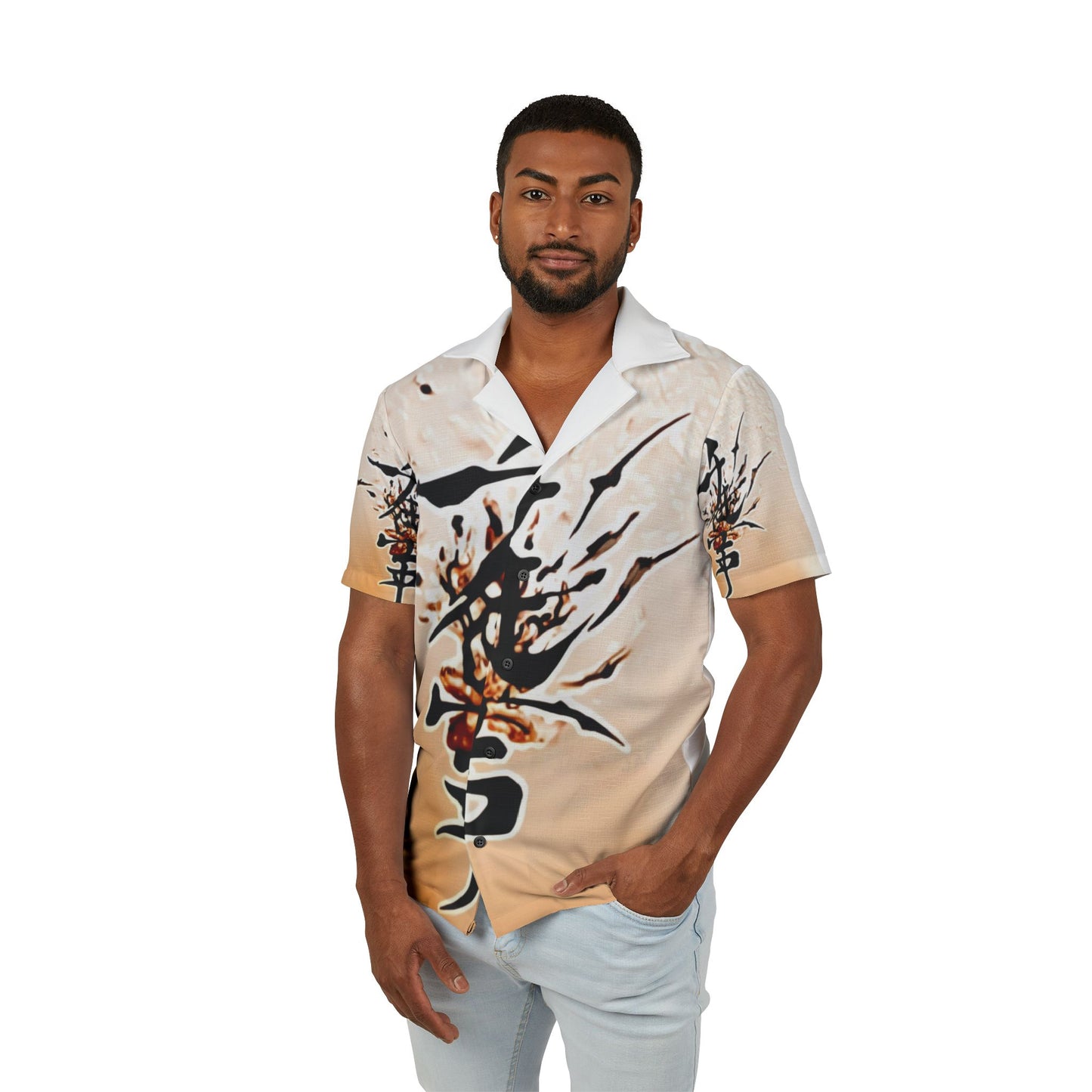 Stylish Men's Hawaiian Camp Shirt | Tropical Floral Print for Summer Outings