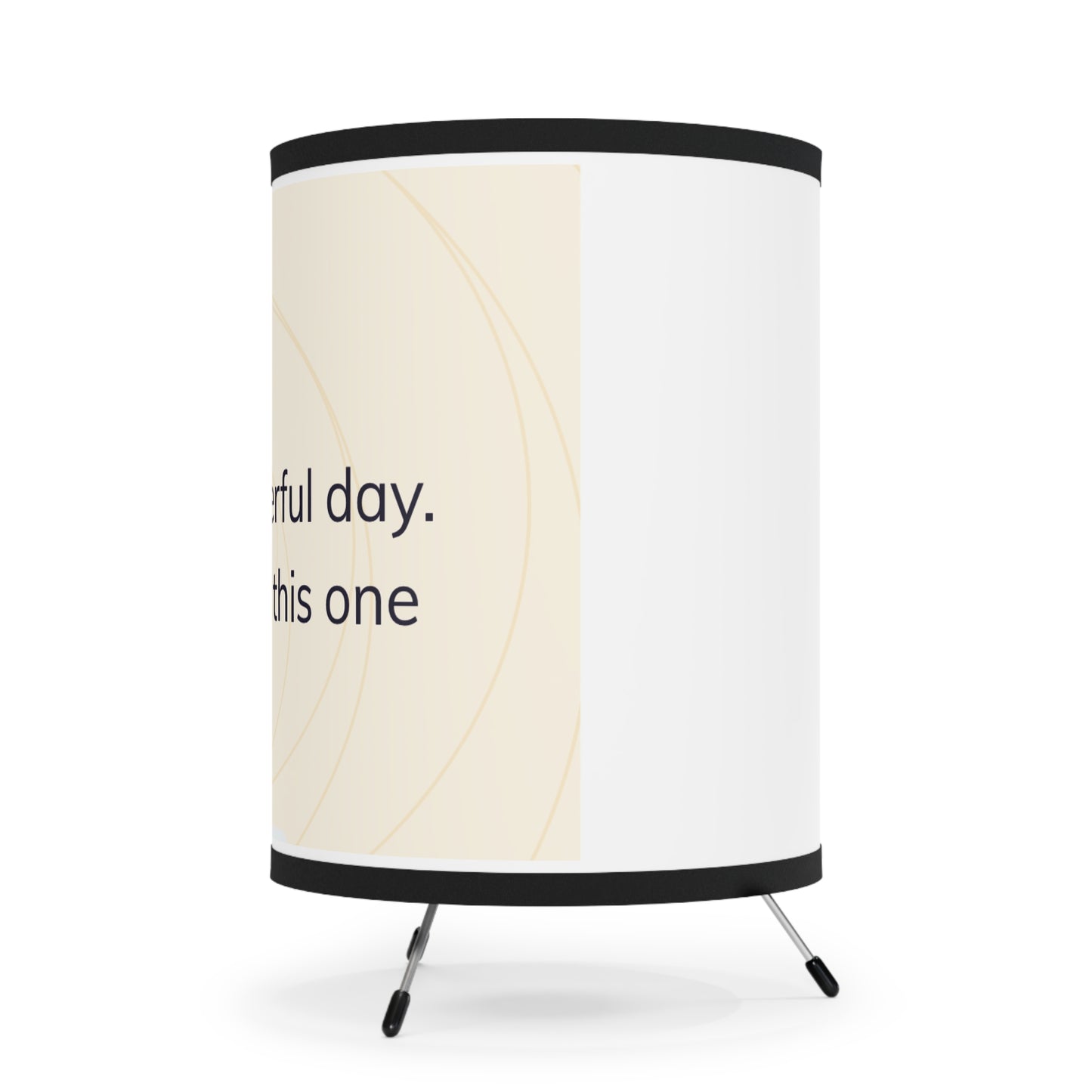 Lámpara de trípode inspiradora: "Este es un día maravilloso". Lámpara decorativa para el hogar
