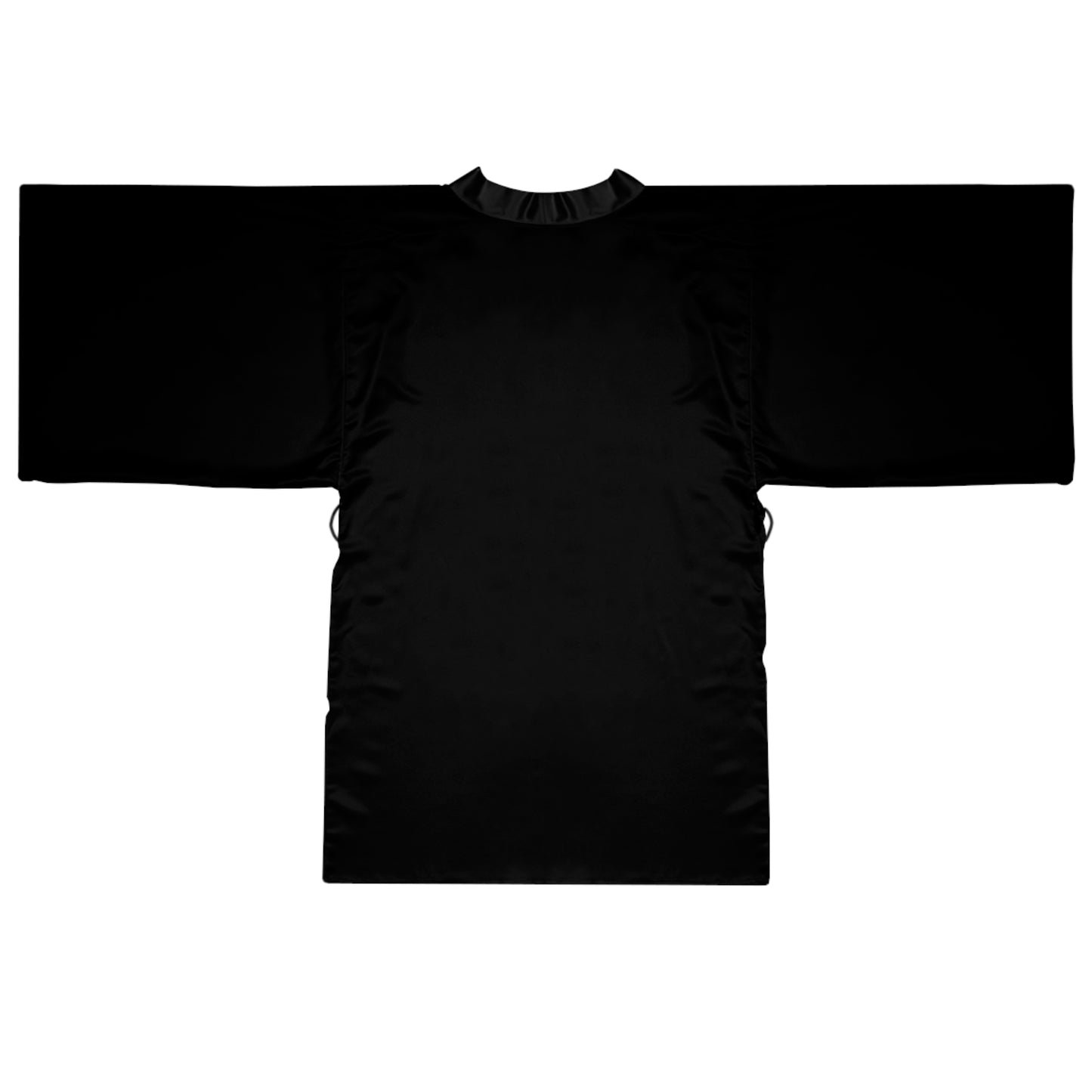 Elegant Black Long Sleeve Kimono Robe