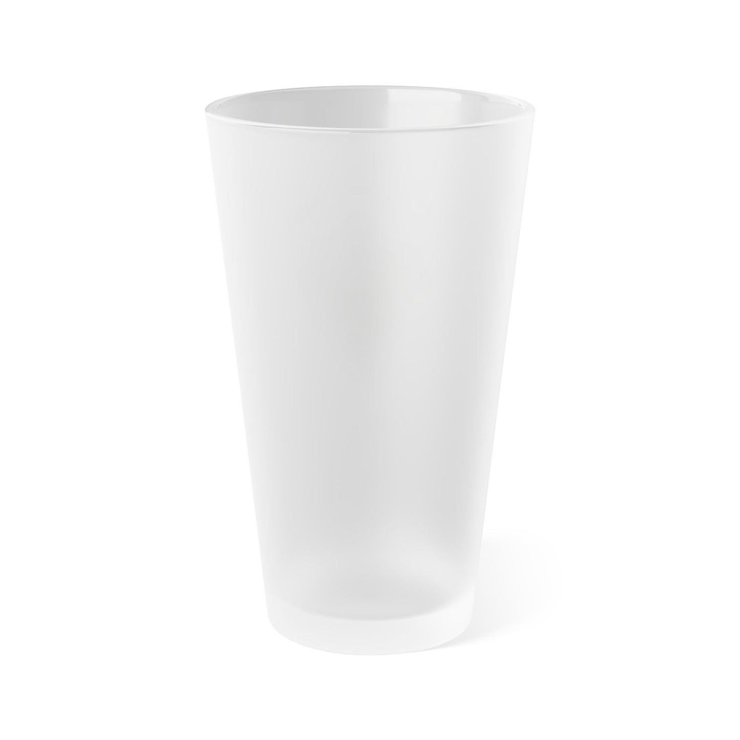 Floral Frosted Pint Glass - 16oz with Floral Design
