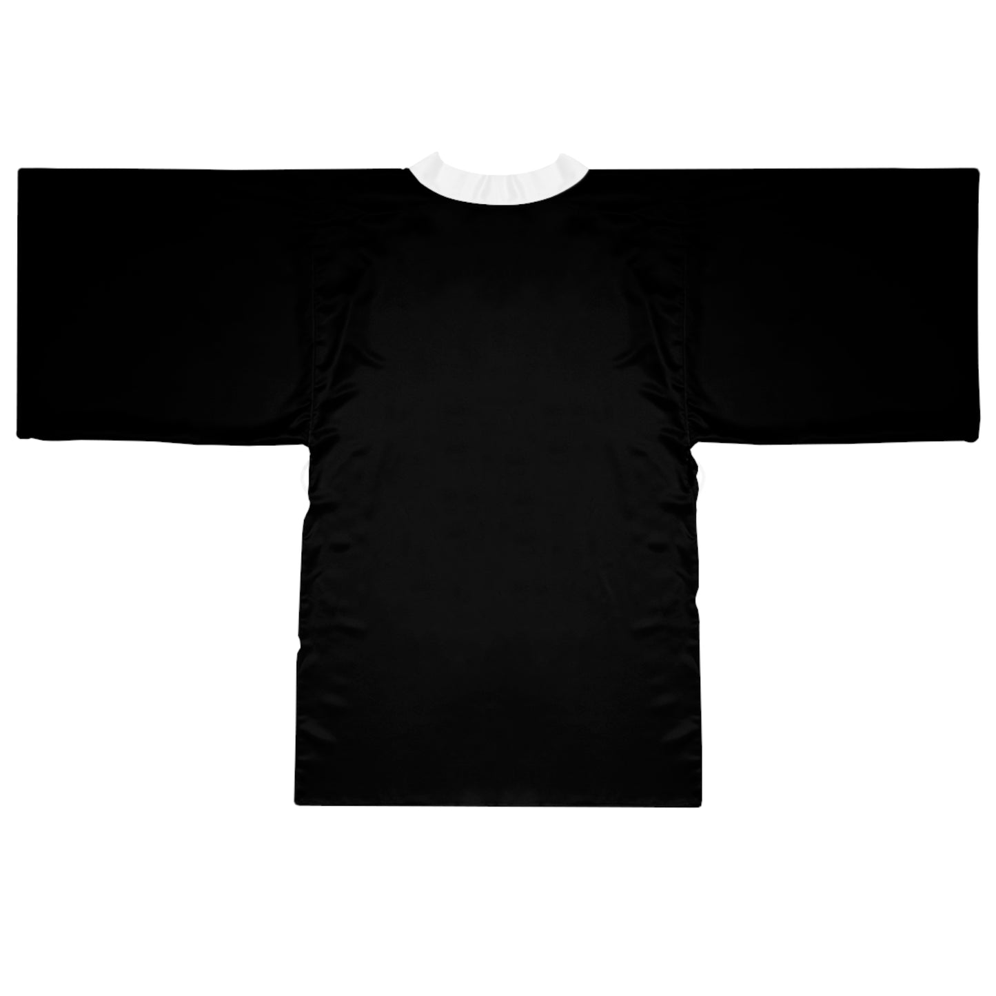 Elegant Black Long Sleeve Kimono Robe