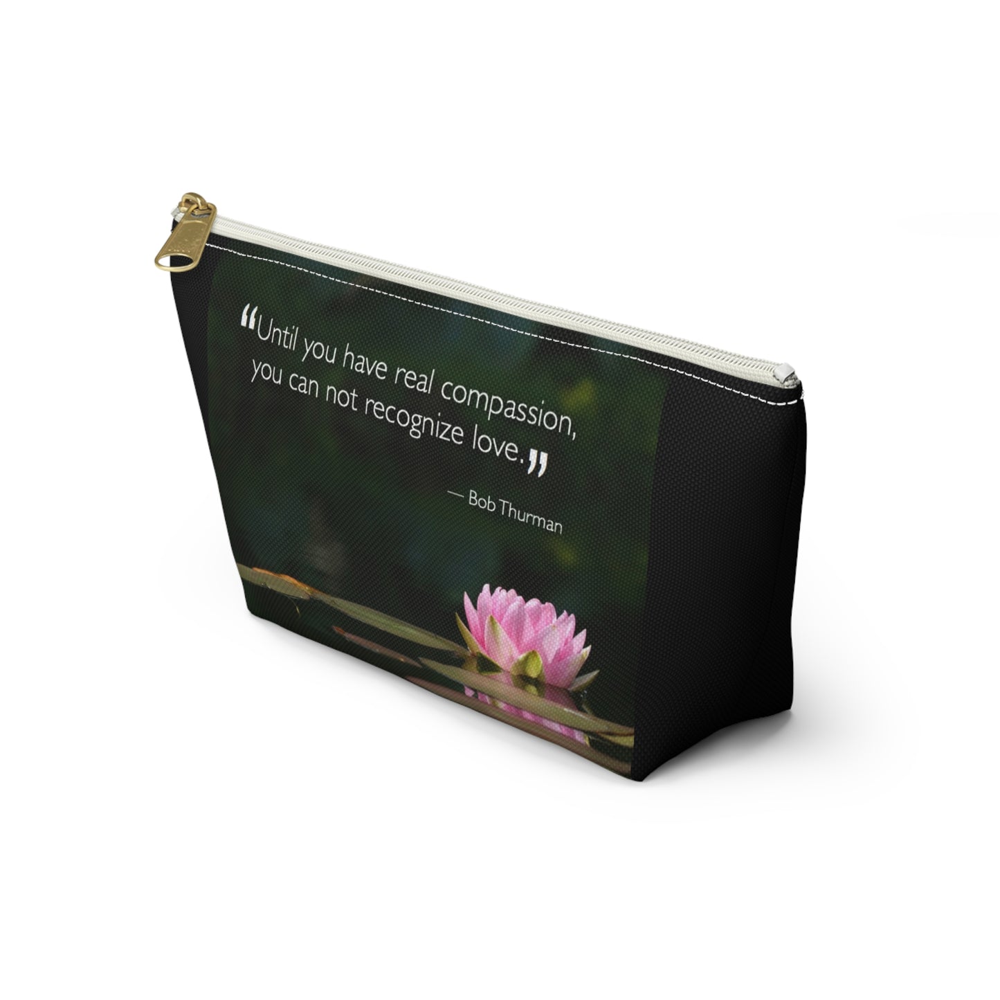 Lotus Pink Flower Pouch Accessories Bag