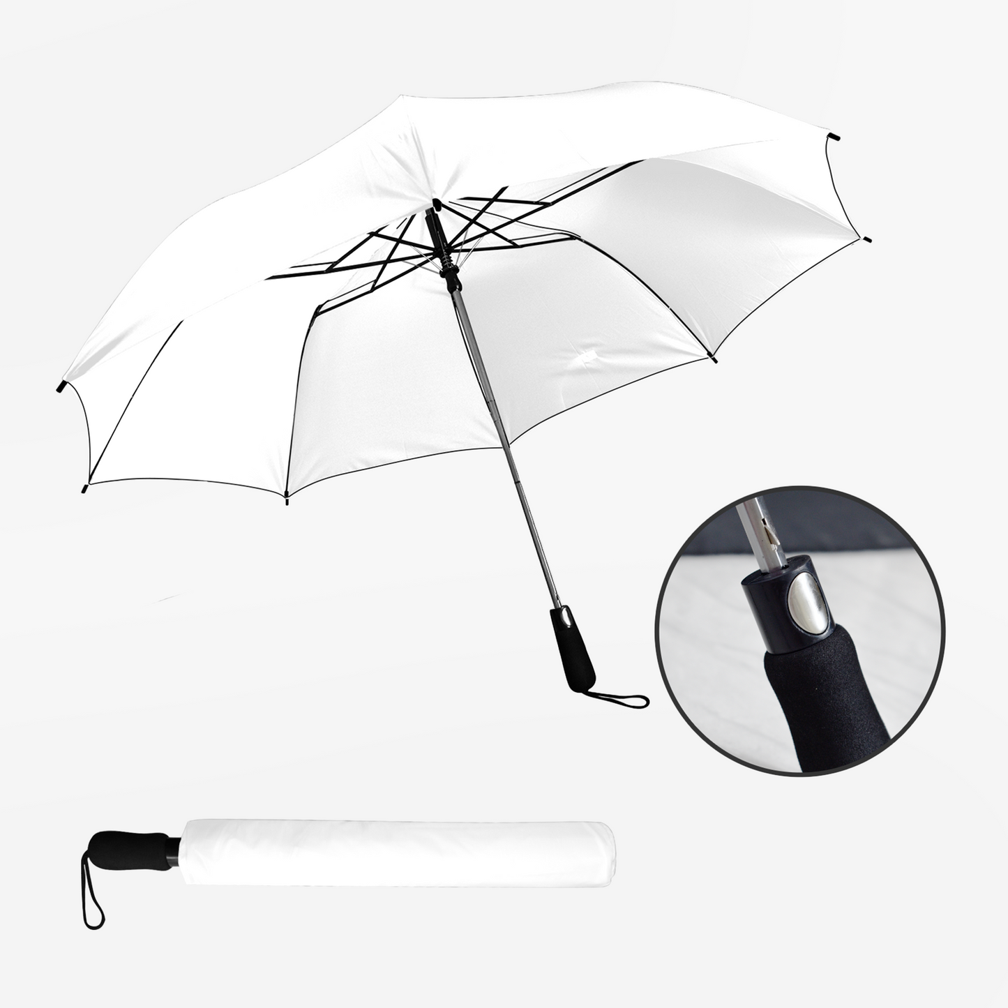 Artistic Foldable Umbrella - Elegant Line Design