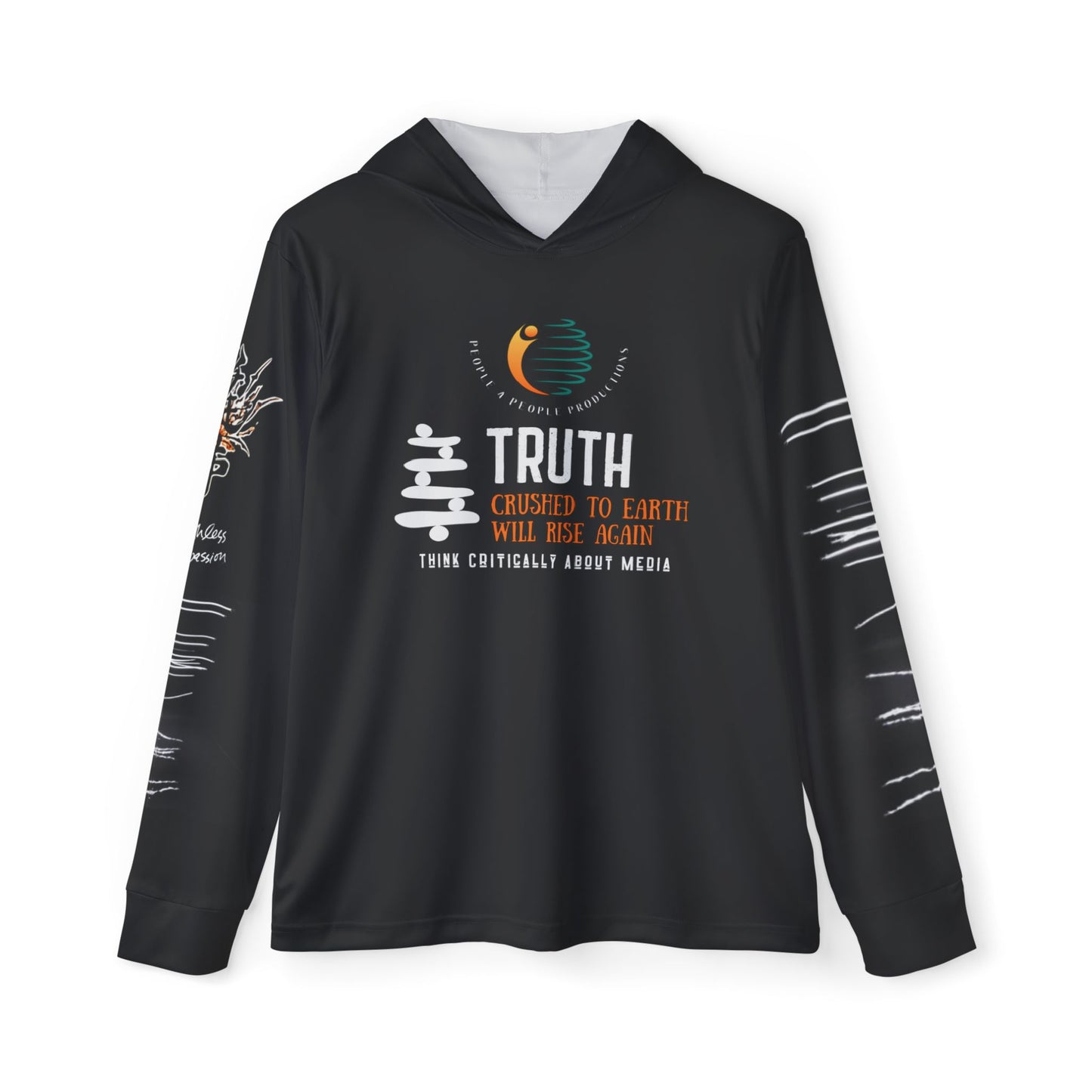 Men's Sports Warmup Hoodie - 'Truth Crushed to Earth' Design for Active Mindsets