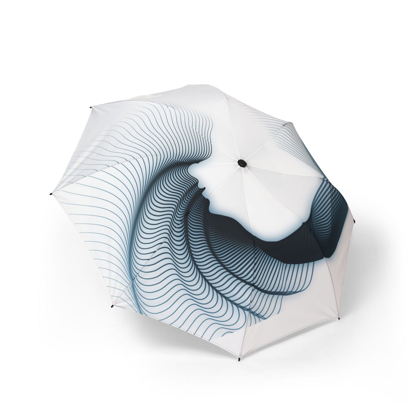 Artistic Foldable Umbrella - Elegant Line Design