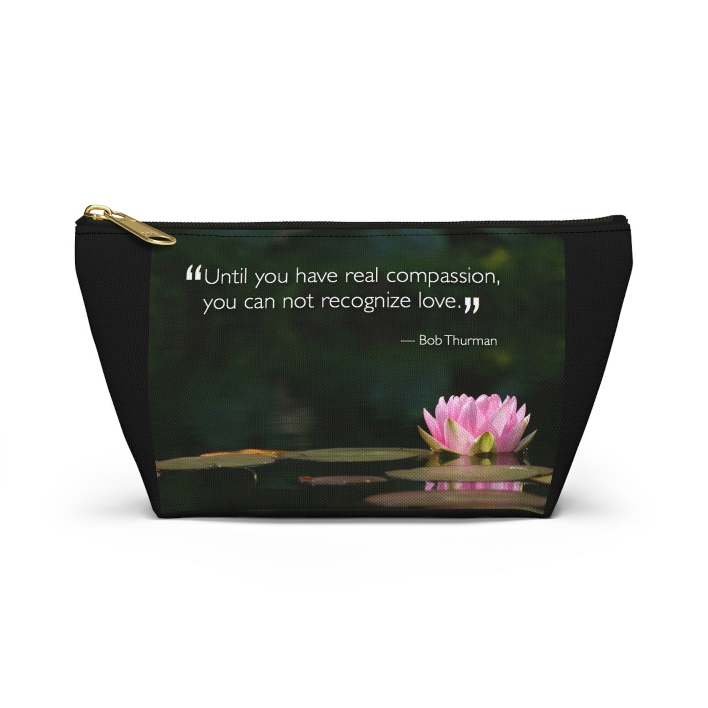 Lotus Pink Flower Pouch Accessories Bag