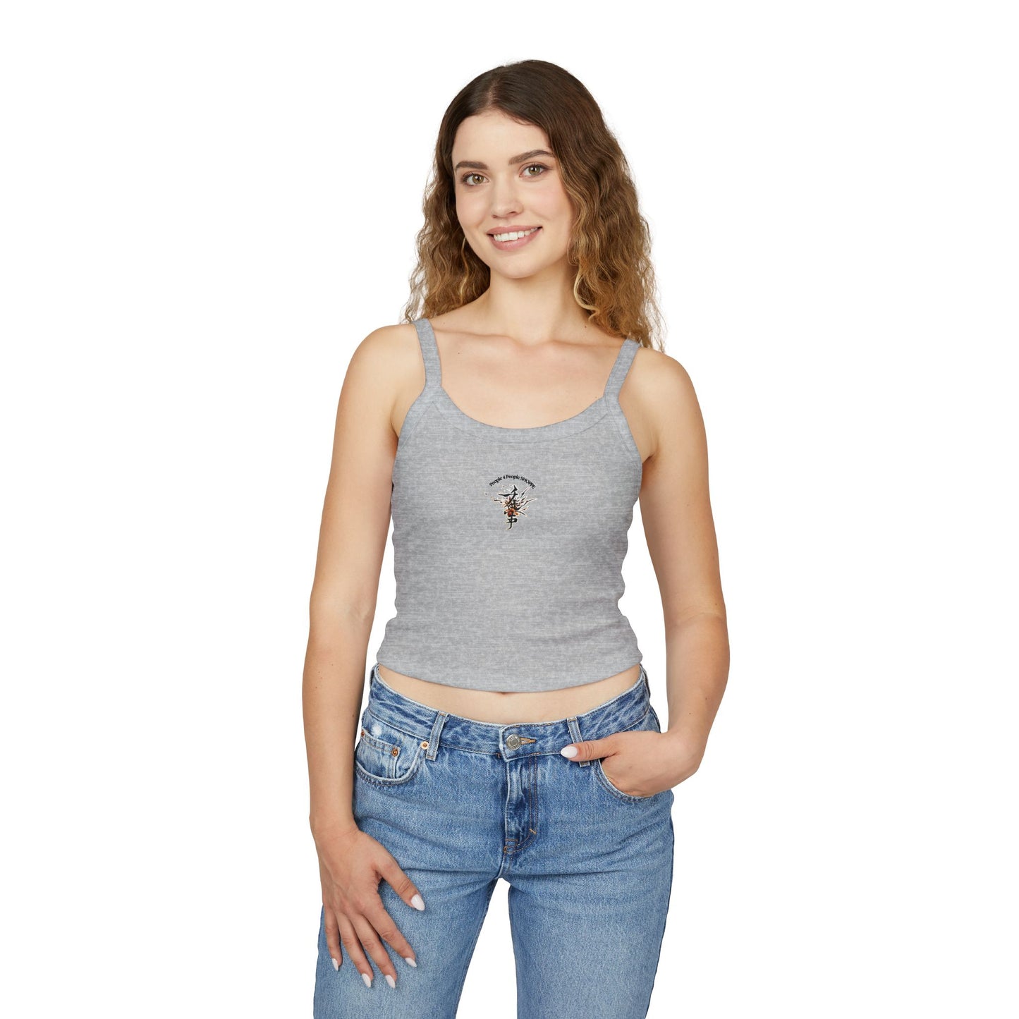 Empowering Women's Spaghetti Strap Tank Top - 'We Think. Images Matter.'