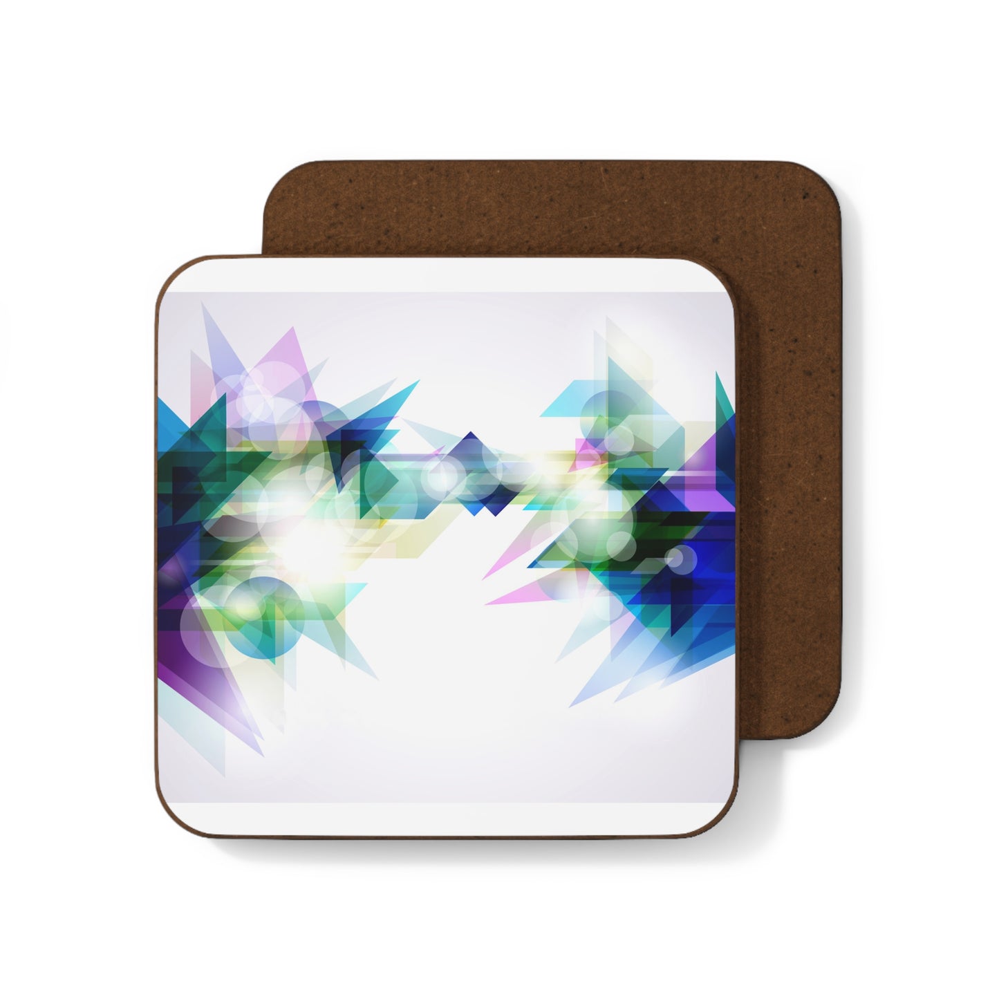 Vibrant Geometric Hardboard Coaster Set - Perfect for Home Decor & Gift Giving