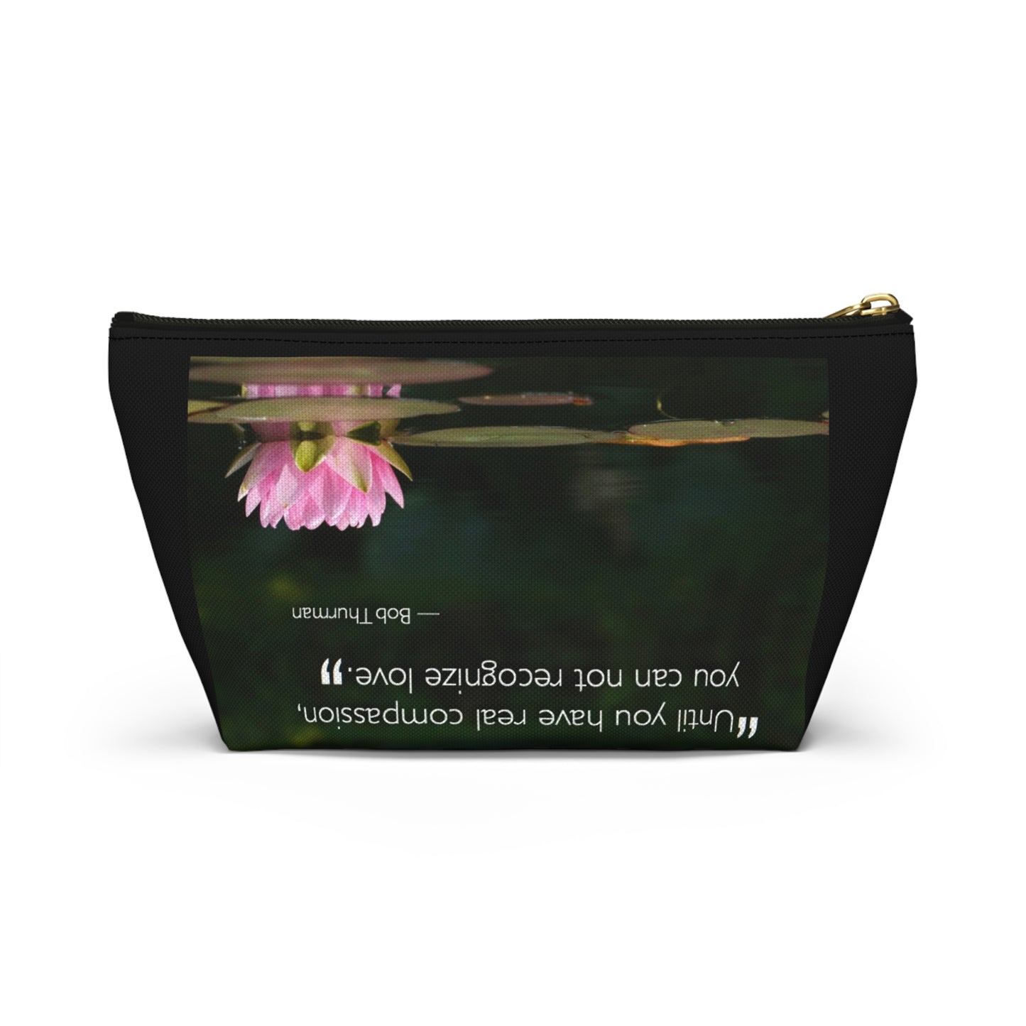 Lotus Pink Flower Pouch Accessories Bag