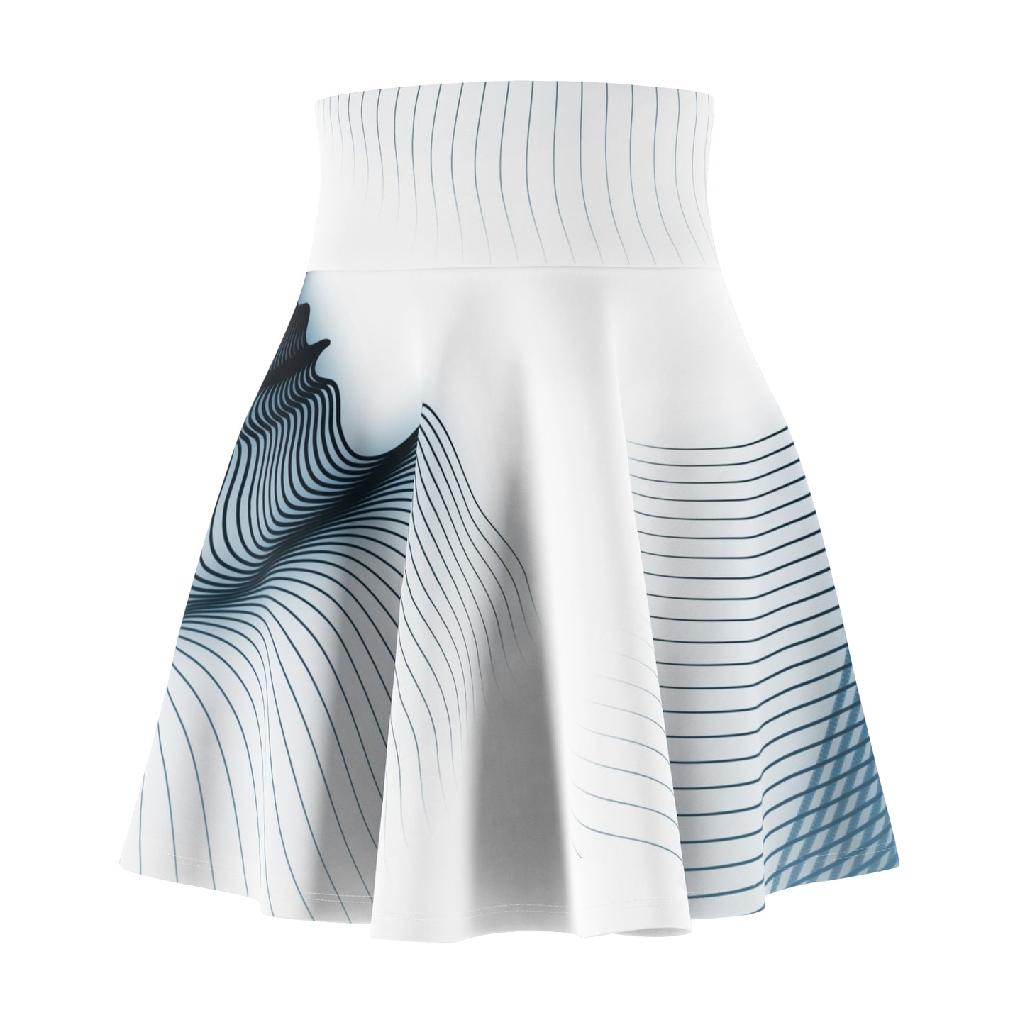 Elegant Women's Skater Skirt with Abstract Lines for Casual and Dressy Occasions