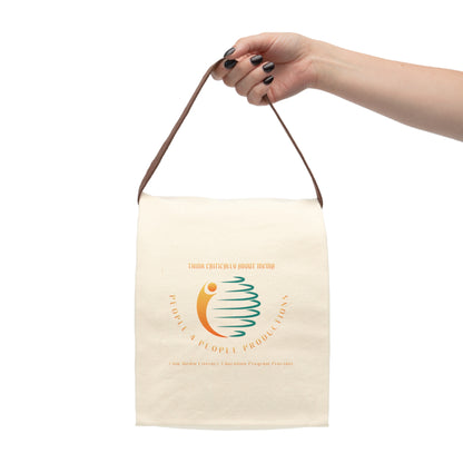 Eco-Friendly Canvas Lunch Bag with Strap - Think Critically About Media Design