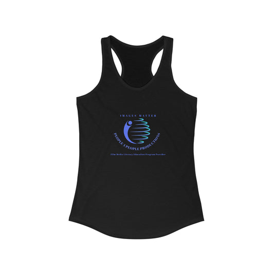 Racerback Tank with People 4 People Productions Logo