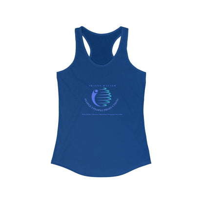 Racerback Tank with People 4 People Productions Logo