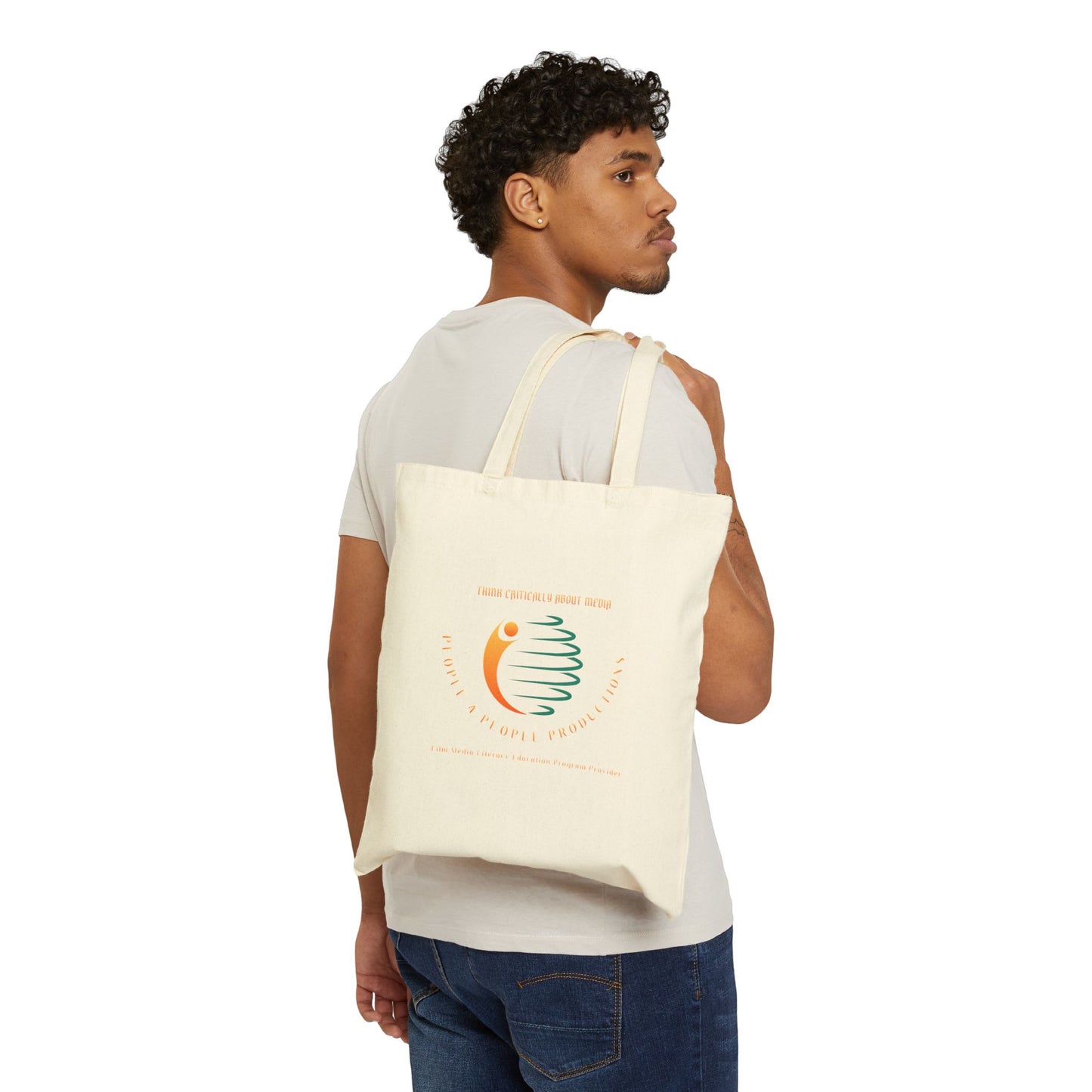 Combat Media Awareness Cotton Canvas Tote Bag - Eco-Friendly Shopping & Everyday Use