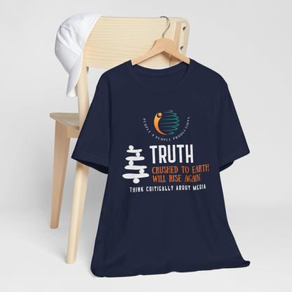 Unisex Jersey Tee - "Truth Crushed to Earth Will Rise Again" Graphic Tee for Thoughtful Conversations