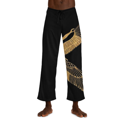 Men's Pajama Pants with Elegant Wing Design - Relax in Style