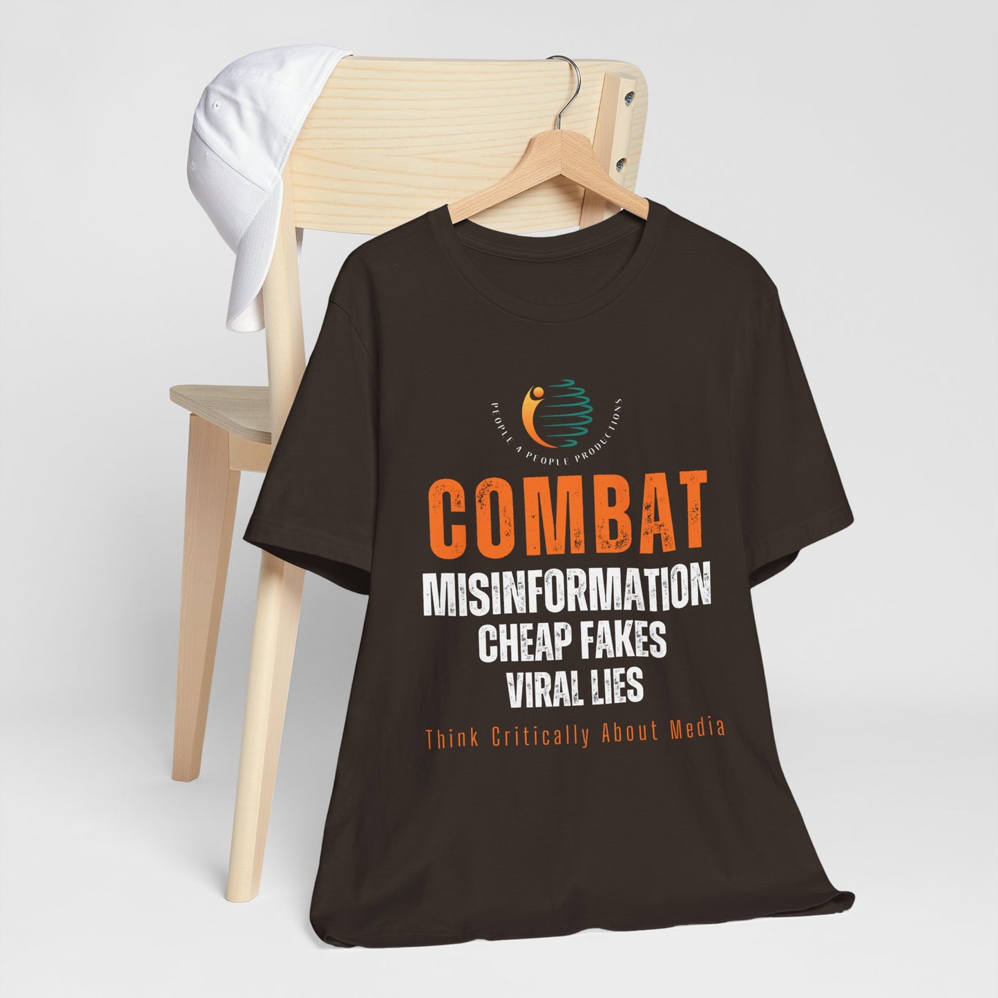 Combat Misinformation Unisex Jersey Tee - Think Critically About Media