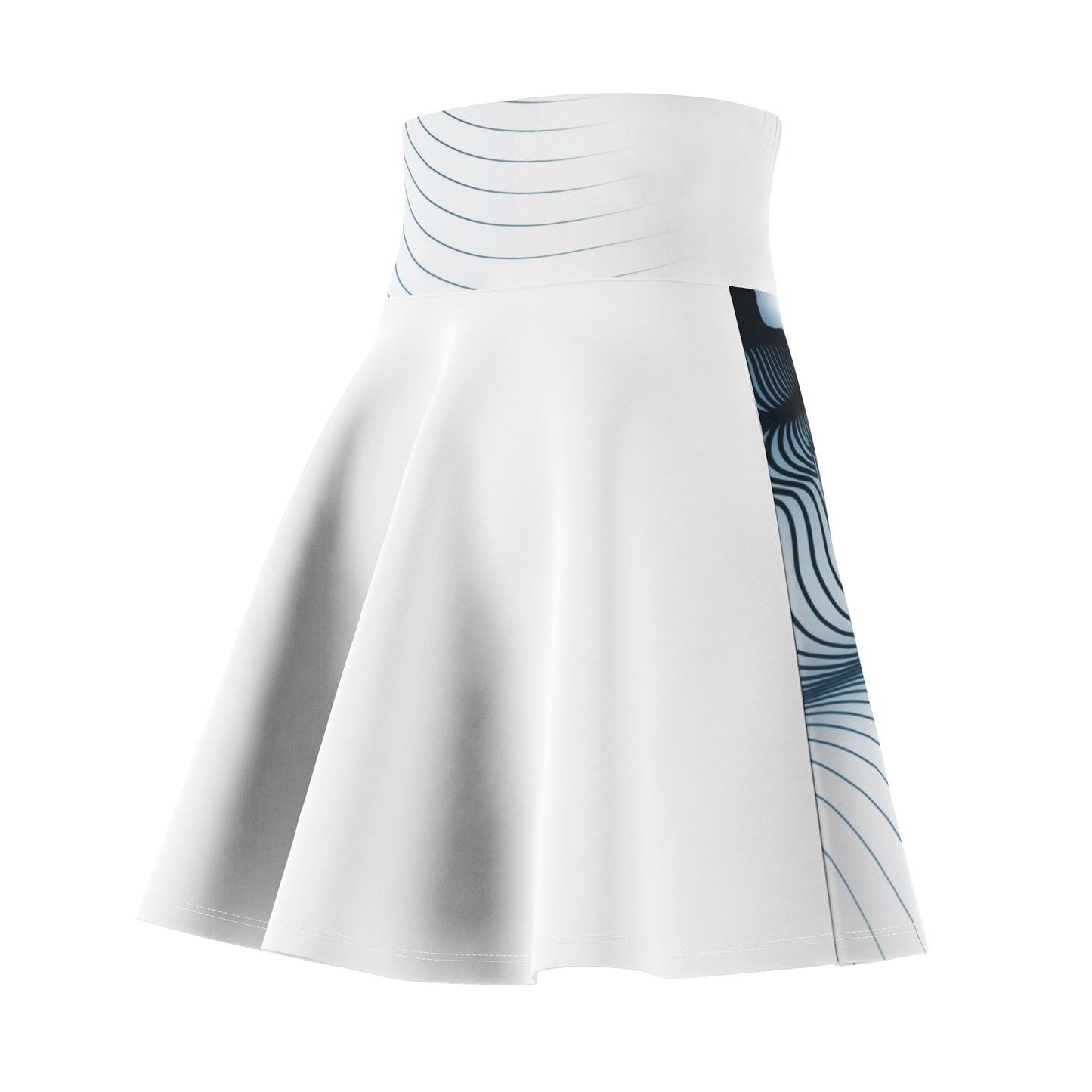 Elegant Women's Skater Skirt with Abstract Lines for Casual and Dressy Occasions