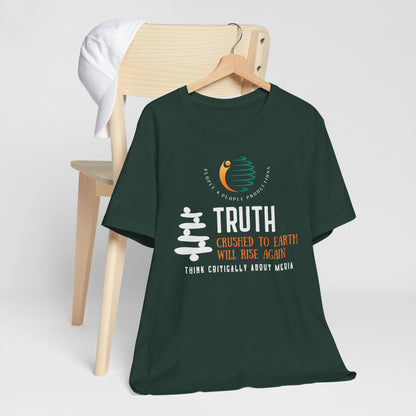 Unisex Jersey Tee - "Truth Crushed to Earth Will Rise Again" Graphic Tee for Thoughtful Conversations