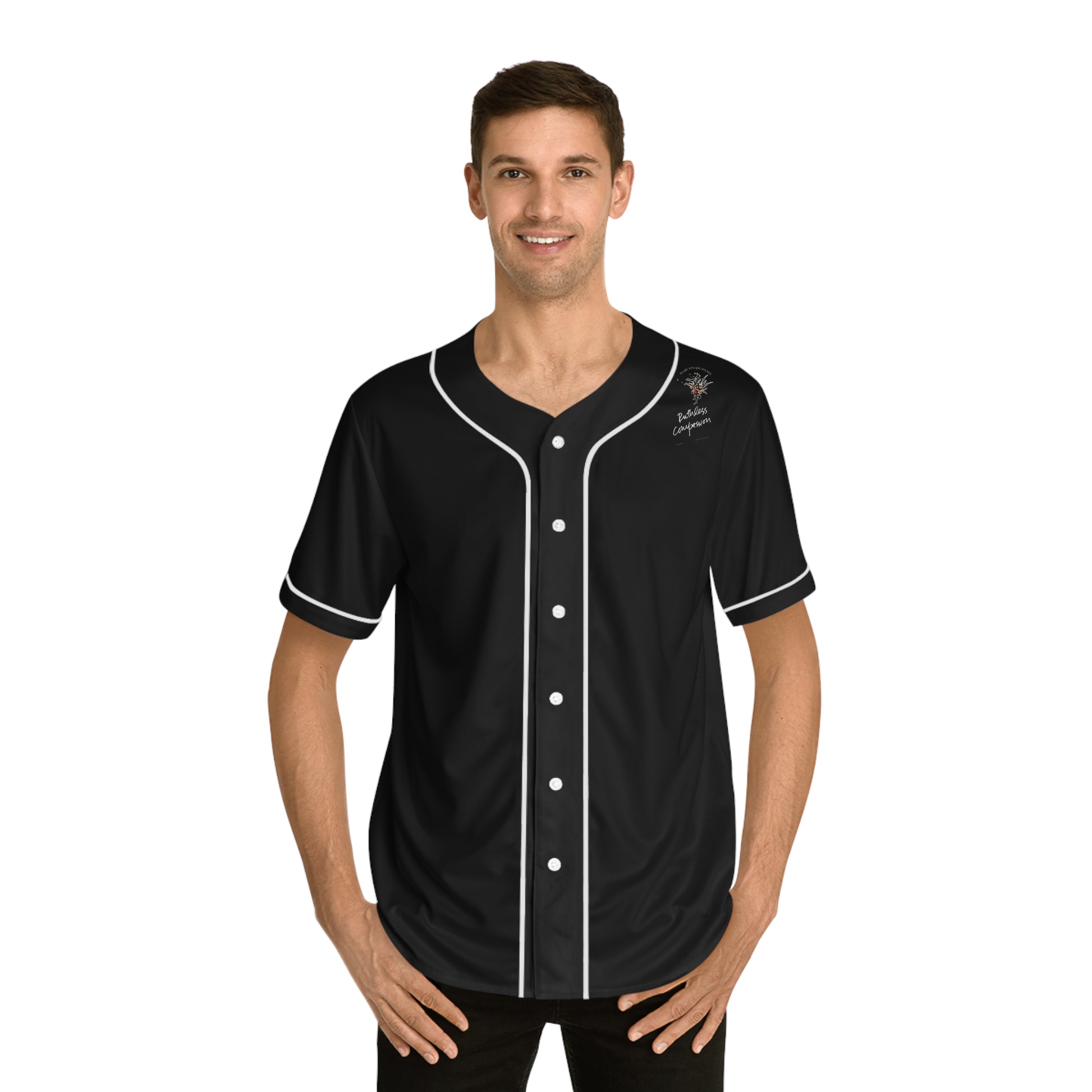 Black Men's Baseball Jersey -