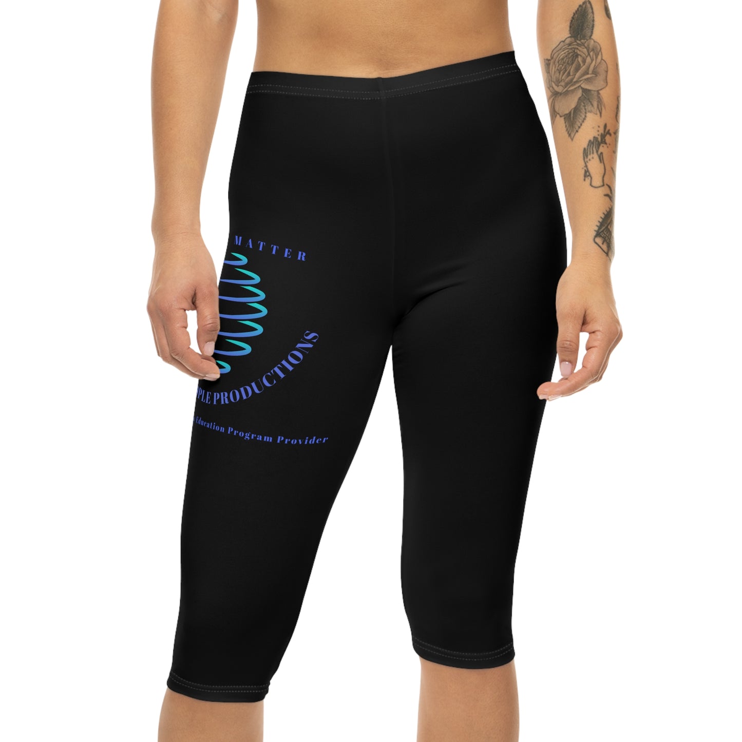 Empowerment Statement Capri Leggings for Women - Stylish Activewear