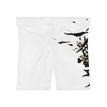 Trendy Women's Biker Shorts with Graphic Design for Active Lifestyle