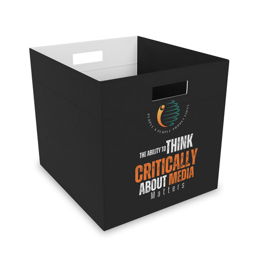 Think Critically Felt Storage Box - Stylish Organizer for Home & Office