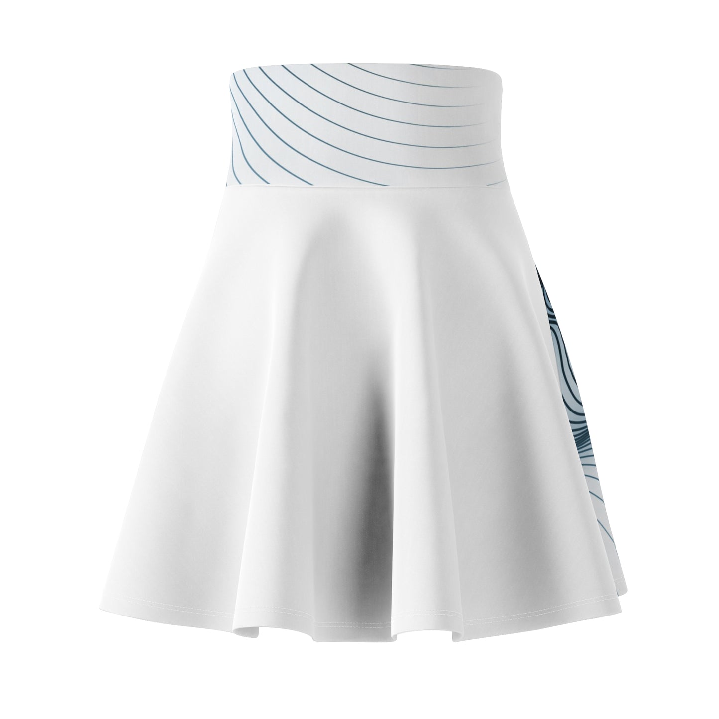 Elegant Women's Skater Skirt with Abstract Lines for Casual and Dressy Occasions