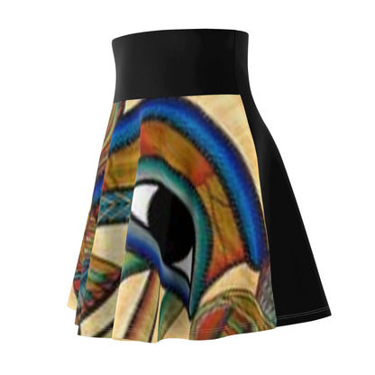 Vibrant Women's Skater Skirt - Artistic Pattern for Stylish Spring Fashion