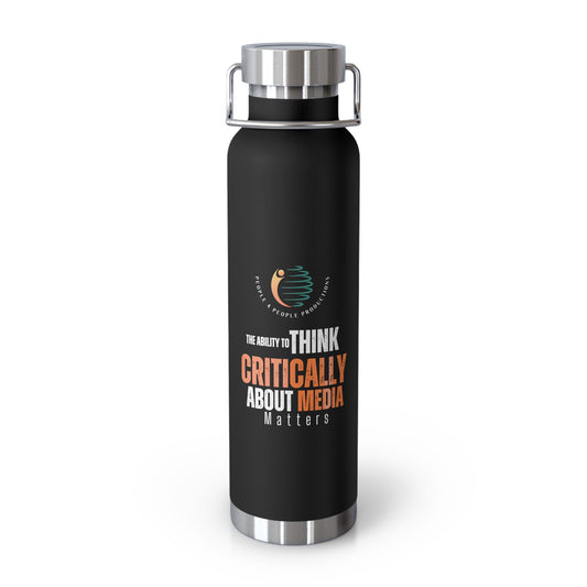 Eco-friendly insulated water bottle with 'WE. THINK.' Design