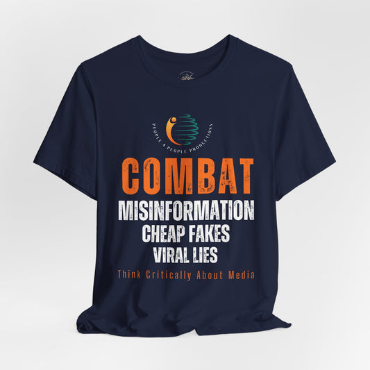 Combat Misinformation Tee USA -Think Critically About Media