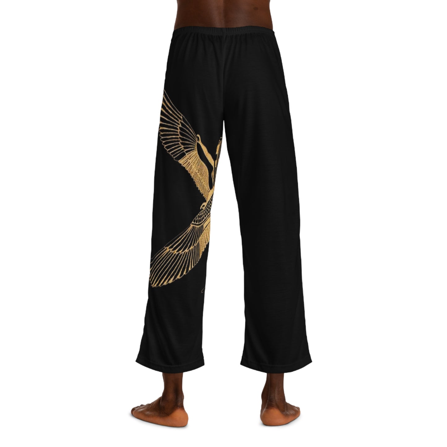 Men's Pajama Pants with Elegant Wing Design - Relax in Style