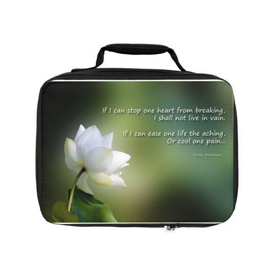 Inspirational Floral Lunch Bag with Motivational Quote
