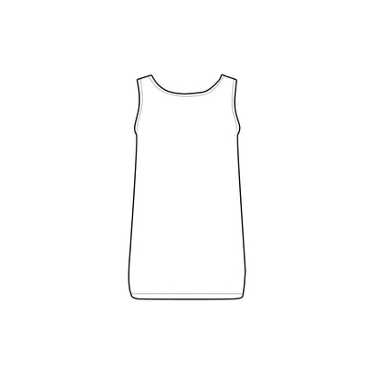 Tank Top 'Birds Flying Swarms' Women's White Baby Rib