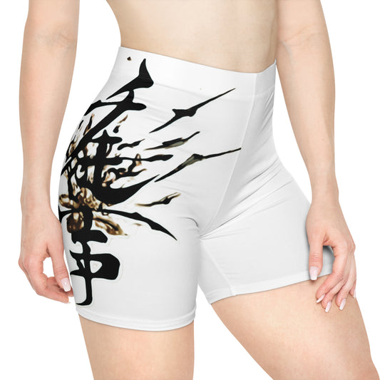 Trendy Women's Biker Shorts with Graphic Design for Active Lifestyle