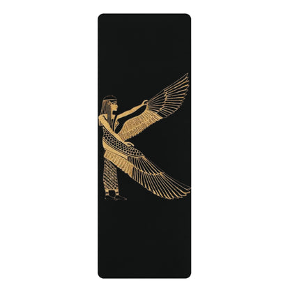 Elegant Egyptian-Inspired Rubber Yoga Mat for Mindful Practices