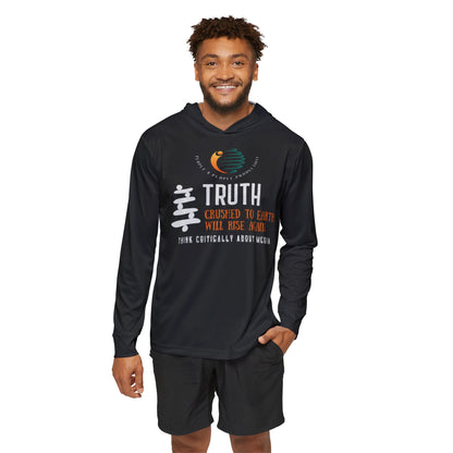 Men's Sports Warmup Hoodie - 'Truth Crushed to Earth' Design for Active Mindsets